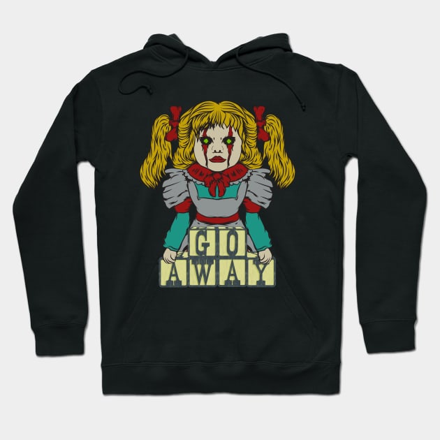 Creepy Haunted Doll Graphic Hoodie by AngelFlame